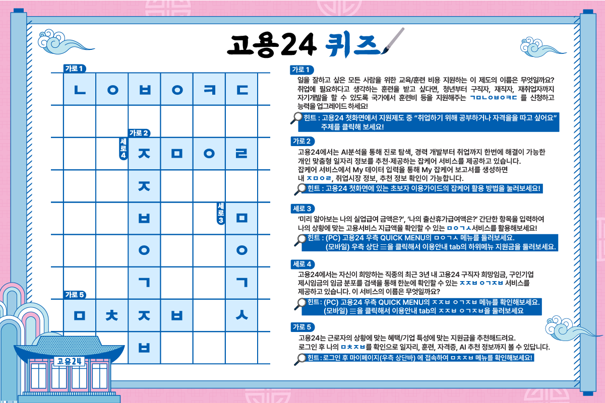 고용24 퀴즈이벤트